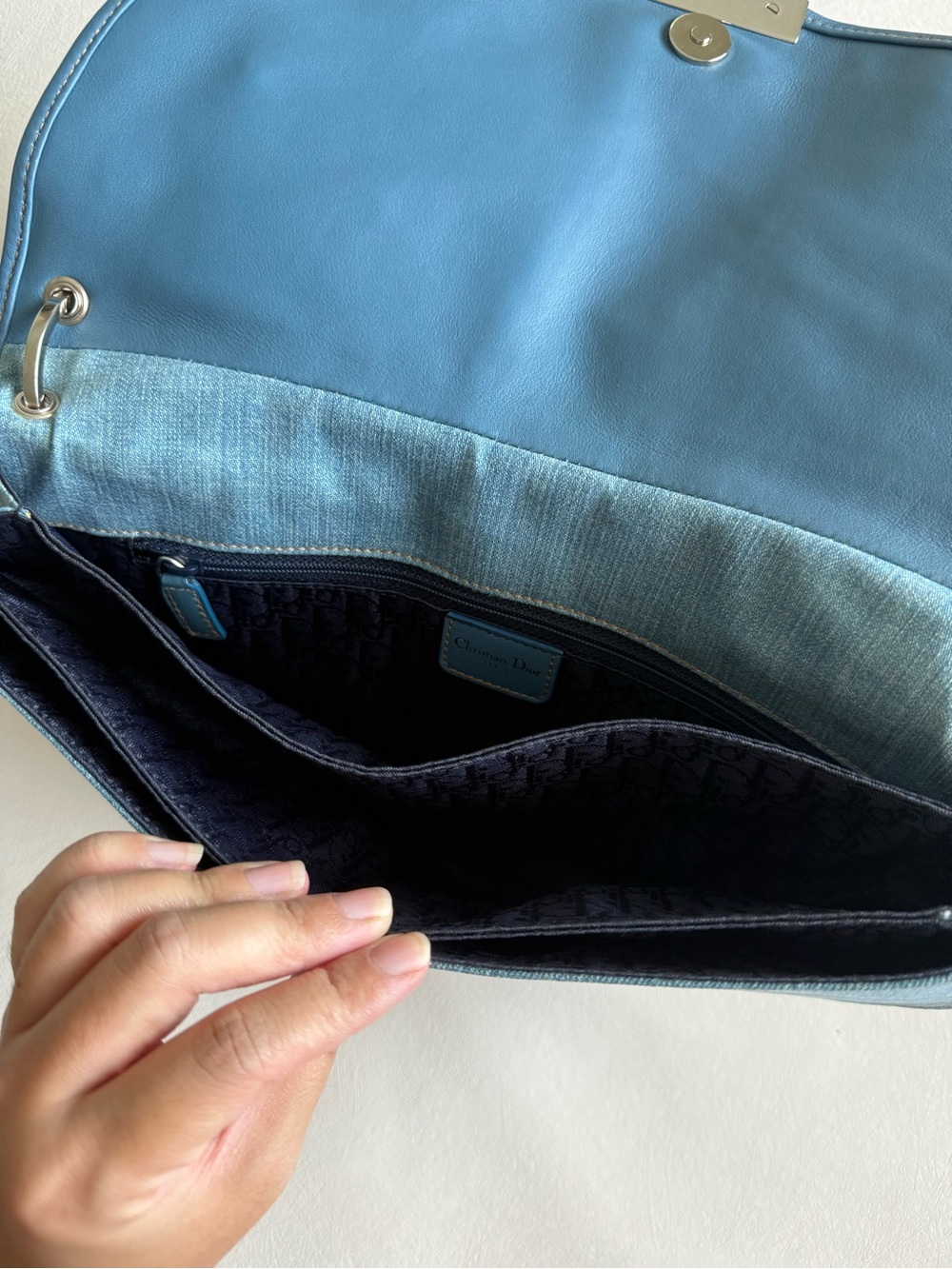 Dior Denim Admit-It One Shoulder Bag - Picture 6 of 8